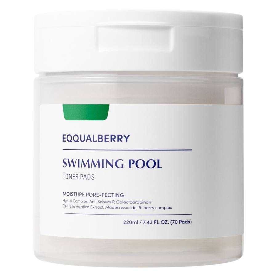 Eqqualberry Swimming Pool Toner Pads Dual-Textured Facial Toner Pads for Pore care