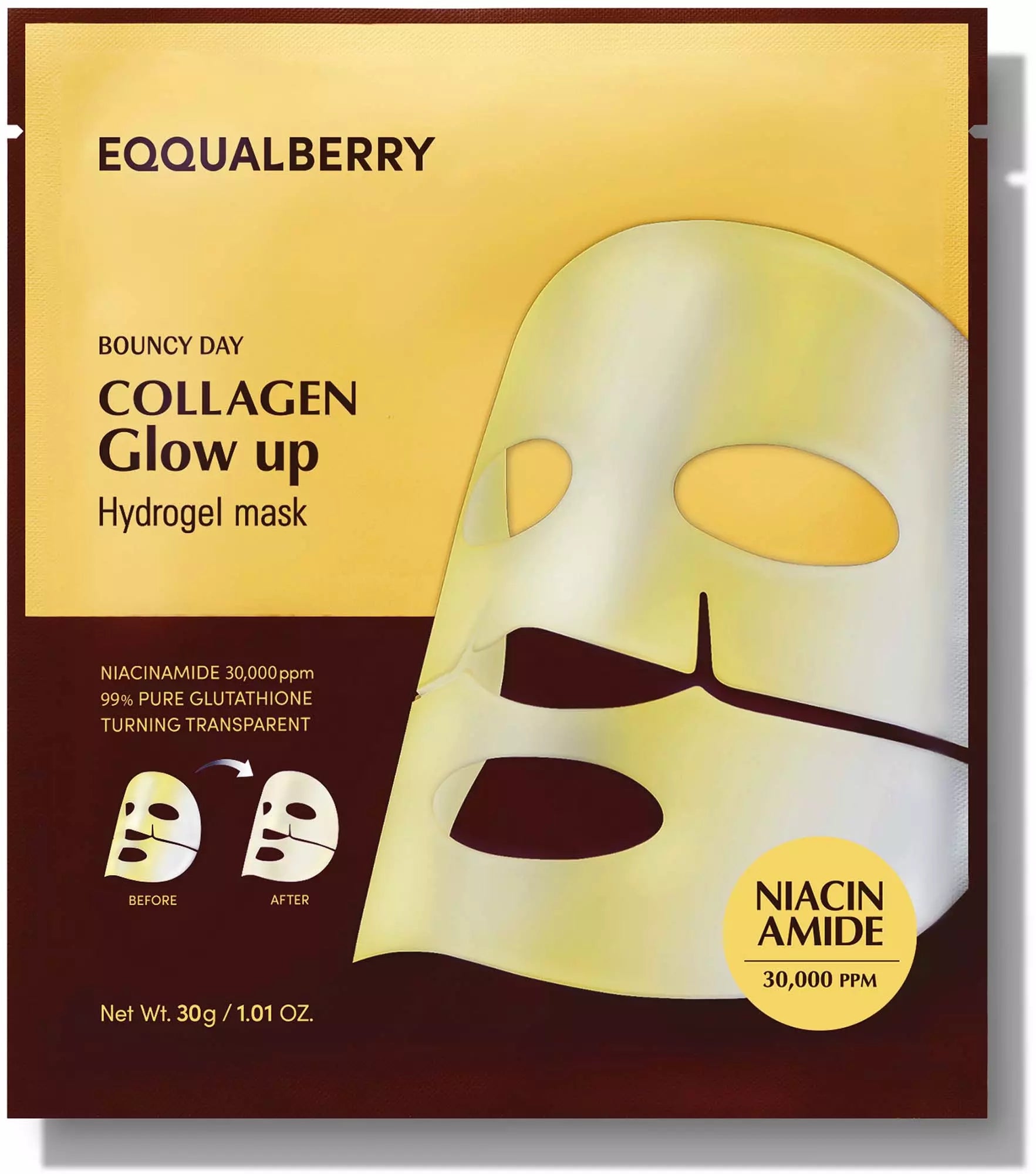 Eqqualberry Collagen Shine Mask with Niacinamide and Collagen